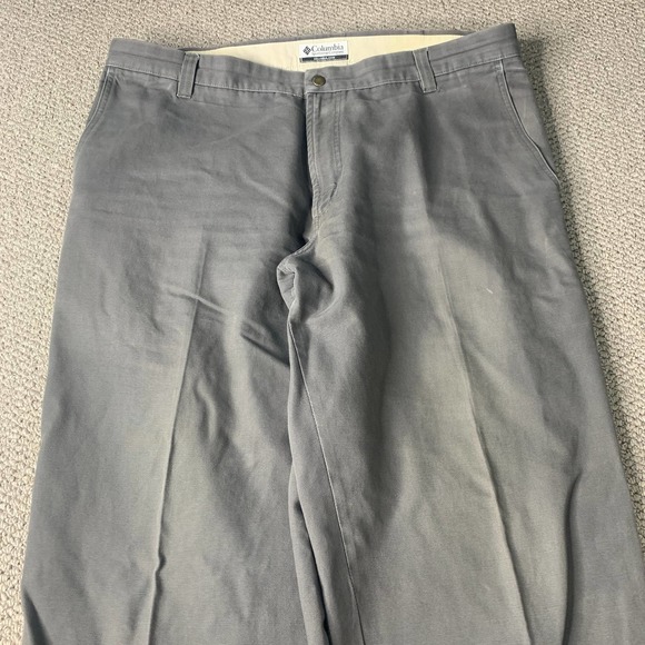 Columbia‎ Mens Pants Size 38 Gray Canvas Straight Leg Hiking Pockets Outdoor - Picture 2 of 13